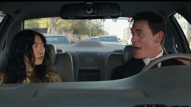 Awkwafina and John Cena in Jackpot