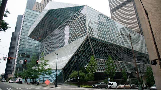 File photo of the Seattle Public Library in Seattle, Washington. 