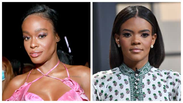 Azealia Banks, left; Candace Owens.