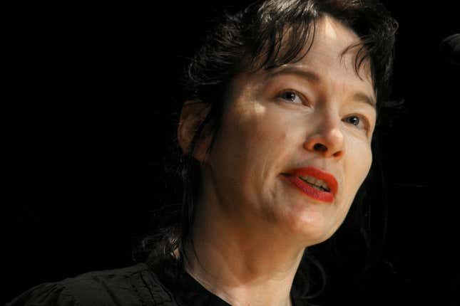 Author Alice Sebold speaks at the Sunday Book and Author Breakfast at BookExpo America in New York on June 3, 2007.