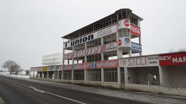 The pit building at Reims as it appears today