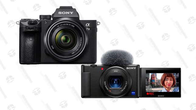 Alpha a7 III Mirrorless Video Camera with FE 28-70 mm F3.5-5.6 OSS Lens | $1900 | 17% Off | Best Buy
Sony - Alpha a7 II Full-Frame Mirrorless Video Camera with 28-70mm Lens | $1000 | 38% Off | Best Buy
Sony XV-1 Digital Camera | $650 | 14% Off | Best Buy