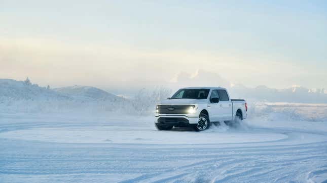 2022 Ford F-150 Lightning testing in Alaska