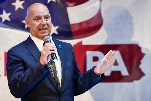 State Sen. Doug Mastriano, R-Franklin, a Republican candidate for Governor of Pennsylvania, speaks at a primary night election gathering in Chambersburg, Pa., Tuesday, May 17, 2022. Mastriano, Pennsylvania’s Republican nominee for governor, offered to sit for a voluntary interview with the congressional committee investigating the Jan. 6 attack on the U.S. Capitol and already spoke to the FBI last year about what he knew about it, his lawyer said Thursday, June 2.