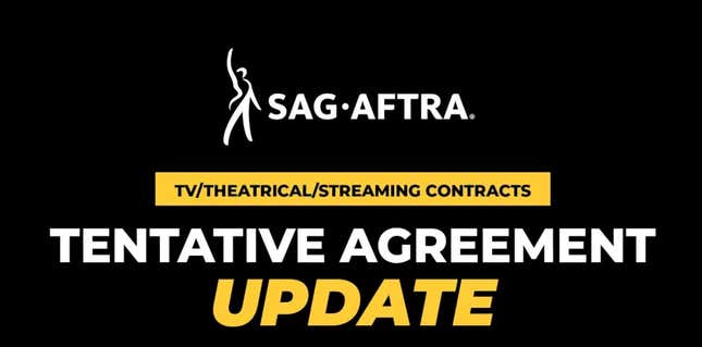 Image for article titled SAG-AFTRA&#39;s Board Approves Tentative Agreement With the AMPTP