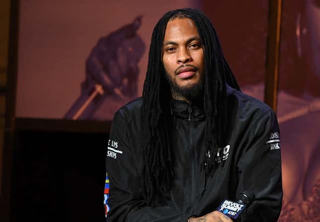 Rapper Waka Flocka Flame speaks onstage at the 2021 REVOLT Summit at 787 Windsor on November 12, 2021 in Atlanta, Georgia.
