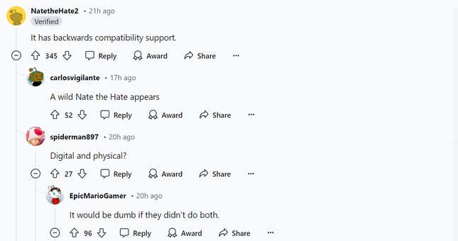 A screenshot shows Reddit comments. 