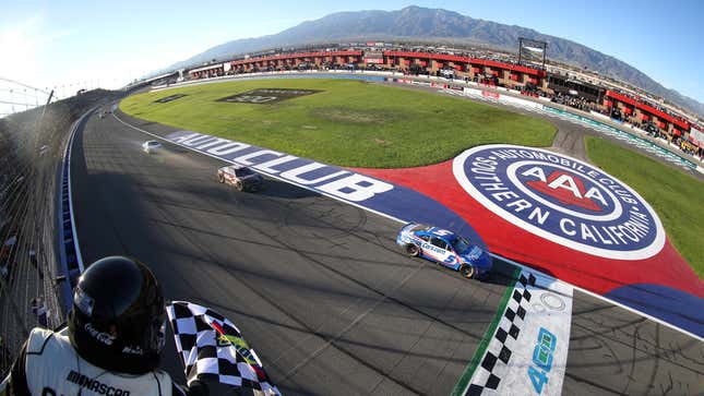 Image for article titled Kyle Larson Wins At Auto Club After Putting Teammate In The Wall