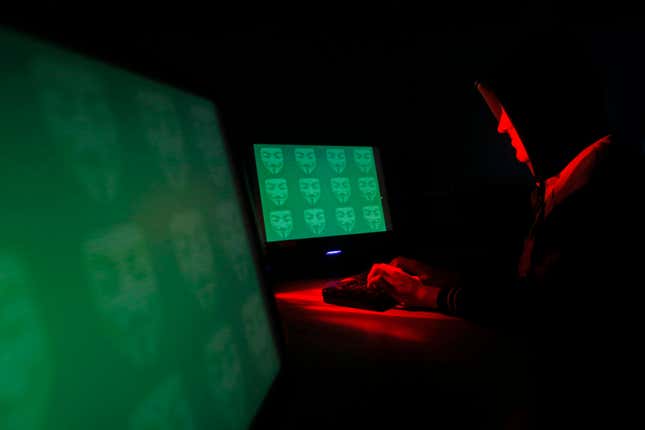 Image for article titled Computer hacking is the biggest story in the world now—too bad all the photos are so weird