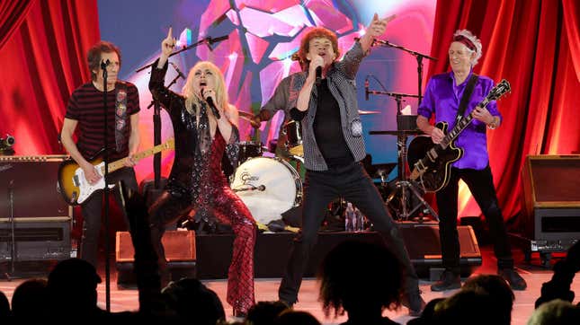 Rolling Stones perform with Lady Gaga
