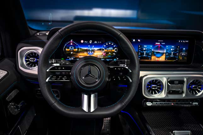 Dashboard of a 2025 Mercedes-Benz G580 EV