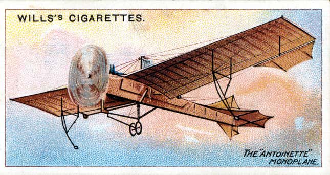 Image for article titled 11 Gorgeous Collectible Cards of Flying Machines From Over a Century Ago