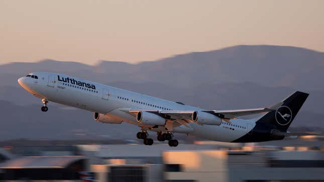 Un avion de la Lufthansa