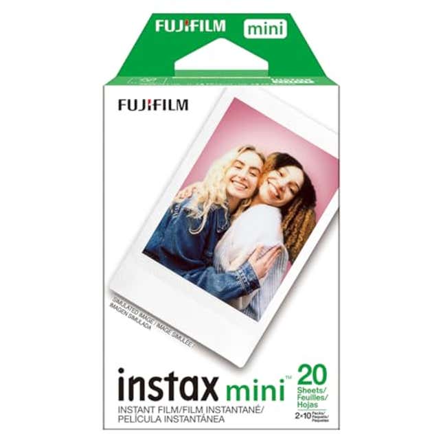 Image for article titled Fujifilm INSTAX Mini Instant Film 2 Pack = 20 Sheets (White) for Fujifilm Mini 8 & Mini 9 Cameras, Now 11% Off