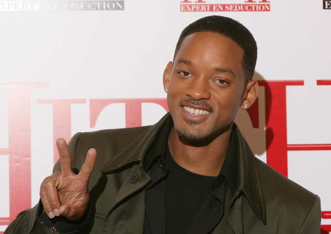 Will Smith attends the Paris photocall for movie “Hitch” on February 28, 2005.