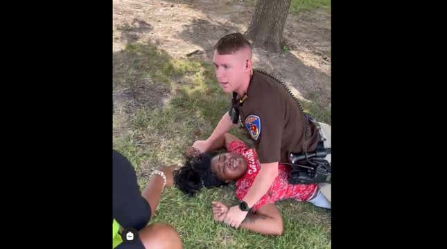 Image for article titled Video Shows White Texas Deputy Laying on Black Teen as She Screams &#39;I Can&#39;t Breathe&#39;