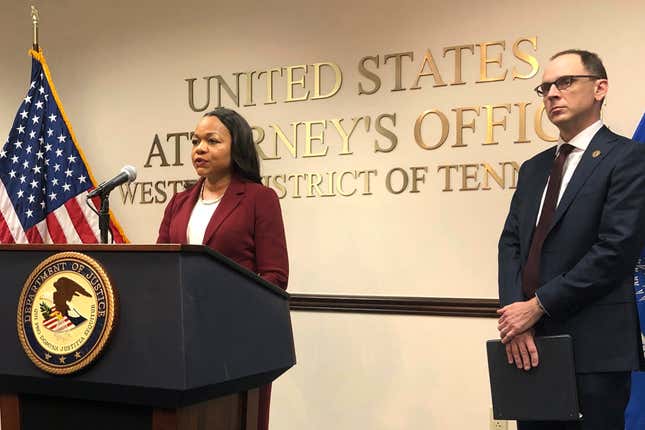 Kristen Clarke, the Assistant U.S. Attorney General for the Department of Justice’s Civil Rights Division, speaks during a news conference on Thursday, July 27, 2023 in Memphis, Tenn. The U.S. Department of Justice said Thursday it is investigating the patterns or practices of the Memphis Police Department, seven months after the violent beating of Tyre Nichols by five officers after a traffic stop.
