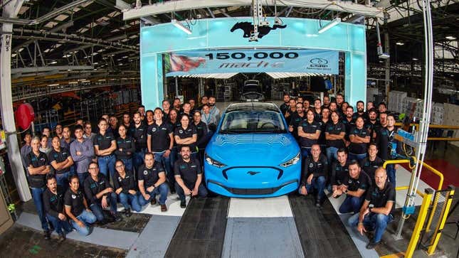 Image for article titled Ford Celebrates 150,000 Mustang Mach-Es, Lands Second in U.S. EV Sales