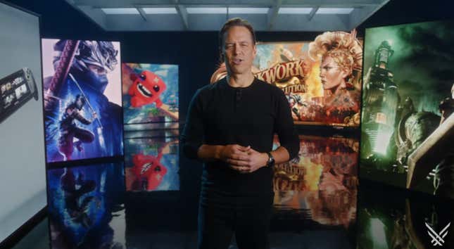 Phil Spencer appears at the Xbox showcase. 