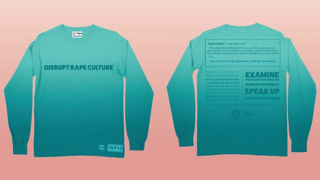 Disrupt Rape Culture Teal LS