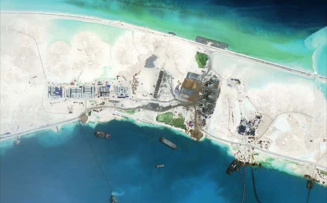Something big starting at Mischief Reef in June 2015.