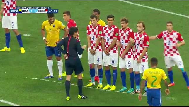 What's Up With That Spray The Referee Used On Brazil's Free Kick?