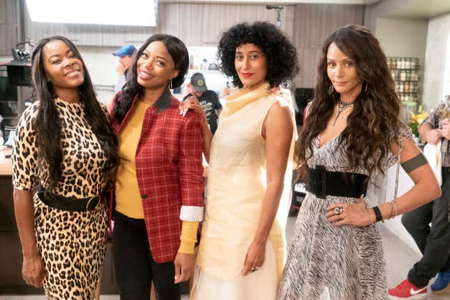 Golden Brooks, left, Jill Marie Jones, Tracee Ellis Ross, and Persia White.