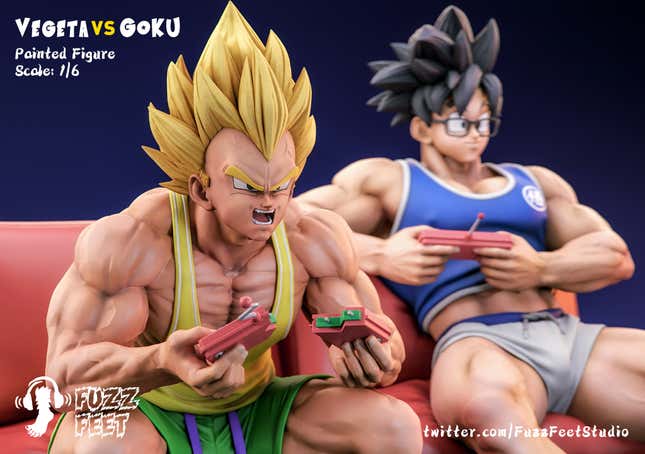 Dragon Ball Z Statue Turns Goku And Vegeta Into Hot Gamers