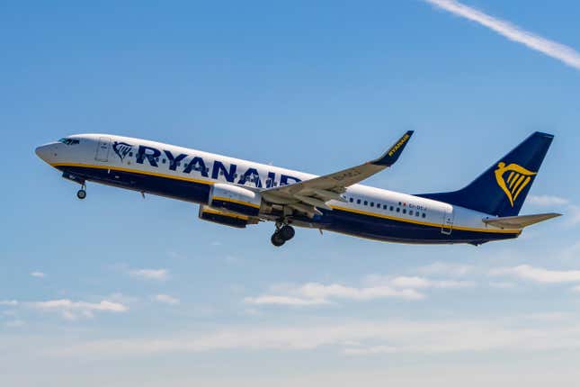 Eine Ryanair Boeing 737-800