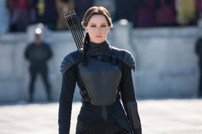 Jennifer Lawrence ("Katniss Everdeen") stars in Lionsgate Home Entertainment's THE HUNGER GAMES: MOCKINGJAY PART 2.