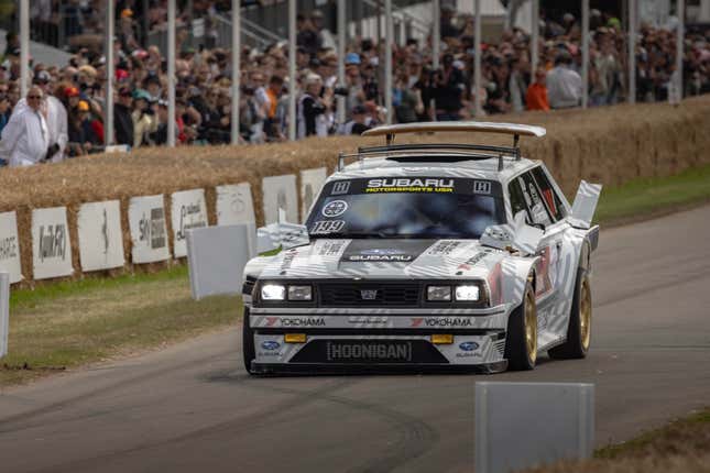 Image for article titled Here Are Some Rad Photos Of Subaru&#39;s Family Huckster Running Wild At Goodwood