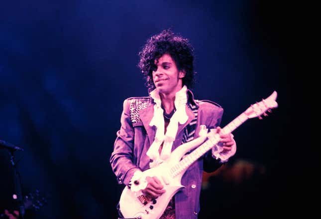 UNITED STATES - SEPTEMBER 13: RITZ CLUB Photo of PRINCE, Prince performing on stage - Purple Rain Tour 