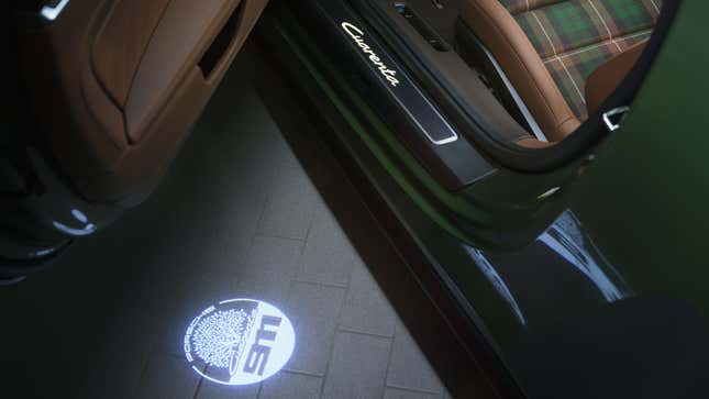 Puddle light of a Porsche 911 Cuarenta Edition