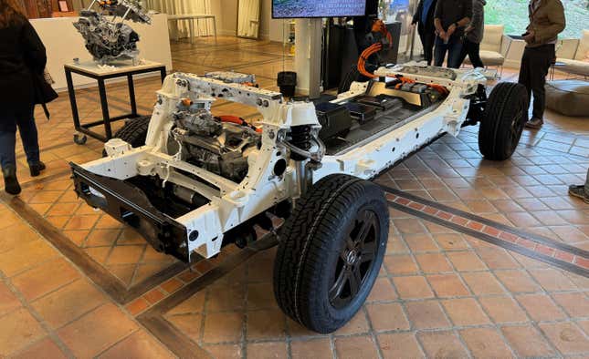 Chassis of a Mercedes-Benz G580 EV