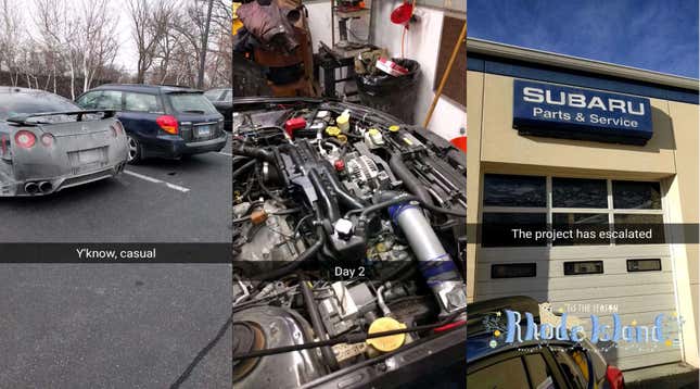 Yes, we took my Legacy GT to get parts for his Legacy GT. I’m from New England. You merely adopted the #SubieLyfe, I was born in it, molded by it.