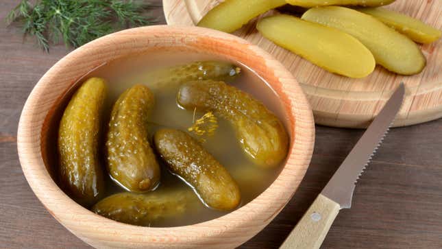 Image for article titled 10 Clever Ways to Use That Leftover Pickle Juice in the Jar
