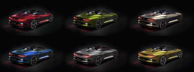 Image for article titled Bentley Has More Bespoke Versions Of The Bacalar If You Want To See What Colors You Can&#39;t Get