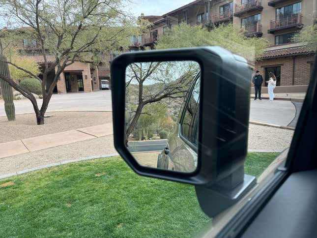The side mirrors of a 2024 Lexus GX 550