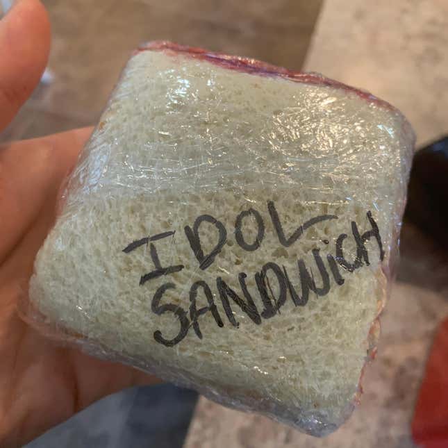 Homemade K-pop idol sandwich