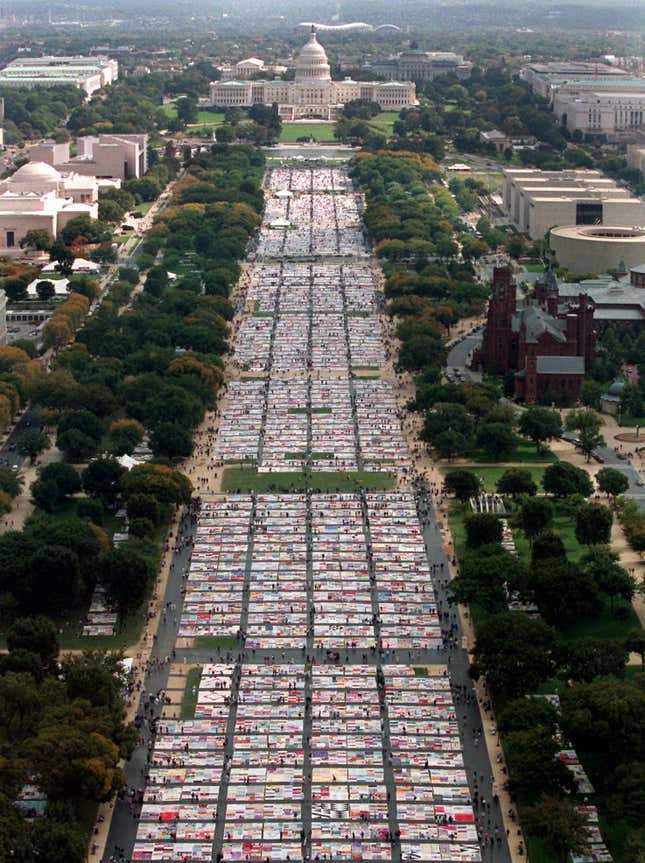 The AIDS Memorial Quilt in Washington, DC