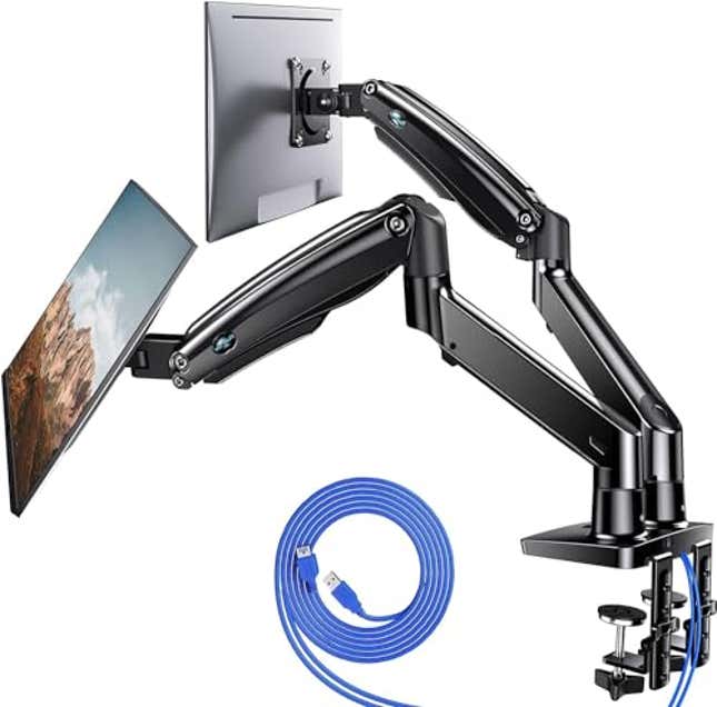 Image for article titled HUANUO Dual Monitor Stand for 13 to 35 inch, Now 20% Off