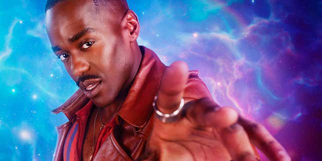 Ncuti Gatwa as the Fifteenth Doctor in a poster for Doctor Who.