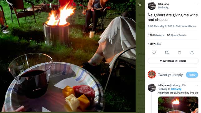 Image for article titled Justice Alito's Neighbors Give Wine and Cheese to Reporter Covering Protests Outside His Home