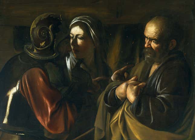 Caravaggio, “The Denial of Saint Peter,” 1610
