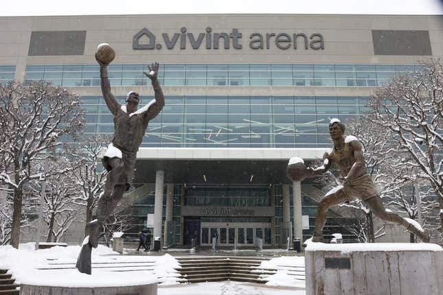 Vivint Arena, home of the NBA&#39;s Utah Jazz, is also the new home for the Coyotes.
