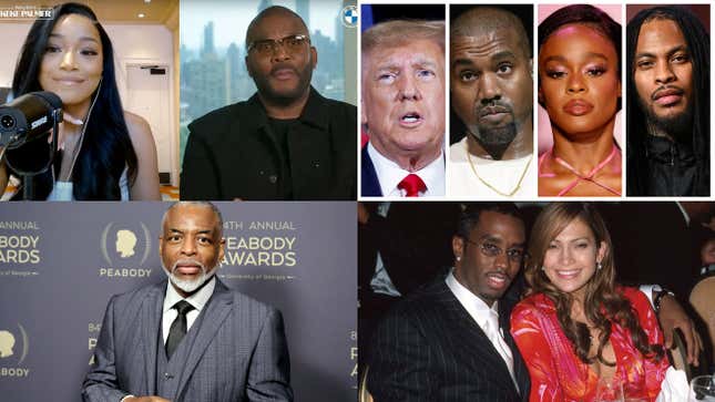 Image for article titled Tyler Perry Claps Back at &#39;High-brow&#39; Black Critics, Celebs Who Back Kamala, Black Celebs For Trump, Diddy&#39;s Rumored Former Girlfriends, Celebs Who Hadn&#39;t Aged Since the 90s and More Celeb News