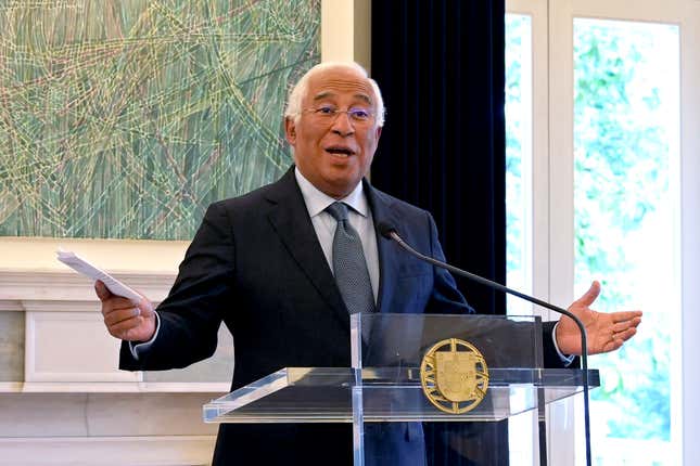 Portuguese Prime Minister Antonio Costa gestures during a news conference in Lisbon, Portugal, Tuesday Nov. 7, 2023. Costa says he is resigning after being involved in a widespread corruption probe. Costa said in a nationally televised address that &quot;in these circumstances, obviously, I have presented my resignation to the president of the republic.&quot; Earlier the state prosecutor said police have arrested Costa&#39;s chief of staff while raiding several public buildings and other properties as part of a widespread corruption probe. An investigative judge issued arrest warrants for Costa&#39;s chief of staff, the mayor of Sines, and three other people. (AP Photo/Ana Brigida)