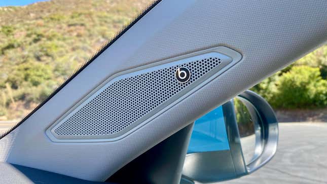 A close-up of the BeatsAudio speaker