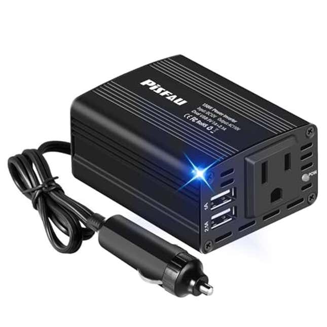 150W Power Inverter 12V DC to 110V AC Car Plug Adapter Outlet Converter ...