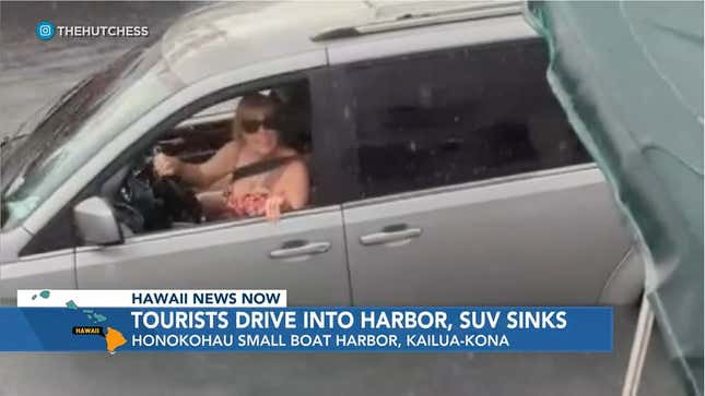 Image for article titled Hawaii Tourist Drove Van Into Harbor Because GPS Said To